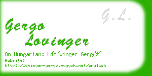 gergo lovinger business card